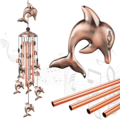 Outdoor Dolphin Wind Chimes Decor, Mobile Wind Chime, Dolphin Wind Bell, Dolphin Decoration Wind Chime, Home, Indoor, Yard, Patio, Festival, Garden, Outdoor Decoration, Gift For Mom #TOP4