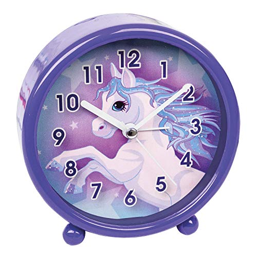 bb Klostermann Wekker wit paard paars 54013 - motief klok kwarts