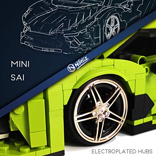 Nifeliz Mini SAI Sports Car MOC Building Blocks and Construction Toy, Adult Collectible Model Cars Set to Build, 1:14 Scale Sports Car Model (1133 Pcs)
