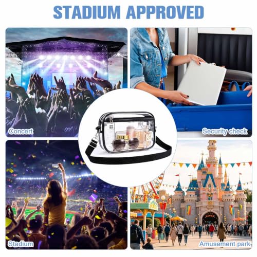 Image of Clear Bag Stadium Approved, Clear Crossbody Bag Purses for Women
