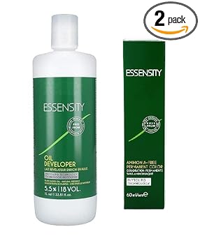 Essensity Hair Color + Essensity 18 VOL Oxydant Developer 1000 ML (No 4.99 , Medium Brown Violet Extra+ Developer 1000 ML)