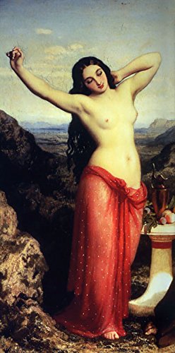 The Temptation de St Hilarion : chef-d'œuvre à l'huile Dominique Louis Papety pour vibrer d'art