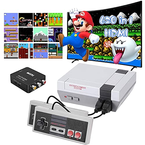 Basic NES Retro Recreation Console,Basic Handheld Mini Recreation System with Constructed-in 620 NES Basic Version Video games and a couple of Controllers,AV and HDMI Output NES Video games for Youngsters and Adults as Presents. Basic NES Retro Recreation Console,Basic Handheld Mini Recreation System with Constructed-in 620 NES Basic Version Video games and a couple of Controllers,AV and HDMI Output NES Video games for Youngsters and Adults as Presents.