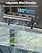 Pawfly Aquarium Chiller Fan, Fish Tank Cooling Fans with 5 Speed Modes & Timer, Terrarium Fan Water Chiller for Freshwater and Saltwater Tanks