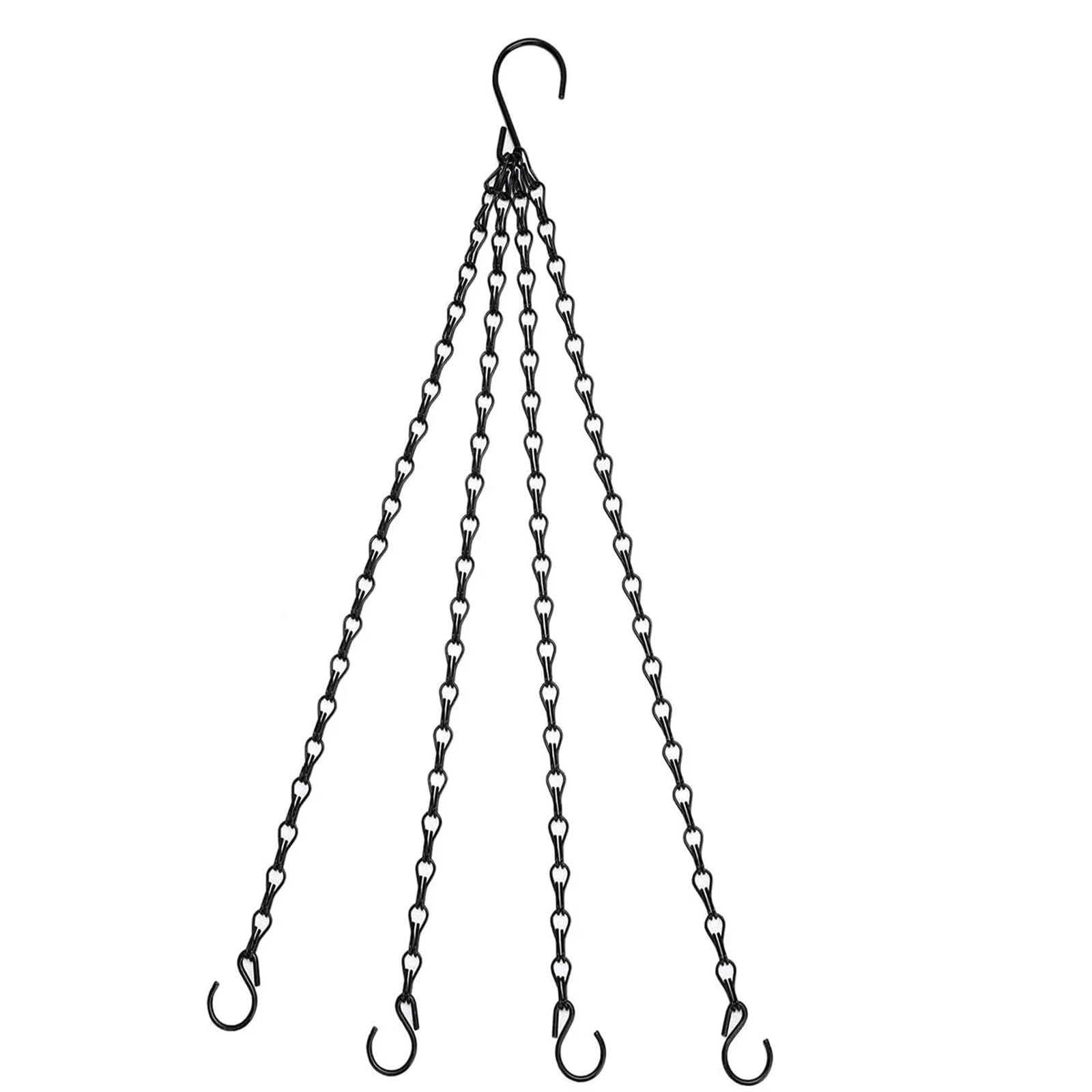 WUYXTO 4 Pcs Hanging Basket Chain Flower Pot Replacement Plant Hangers With Hooks For plant