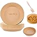 Non-Stick Air Fryer Liners z Silikonem Szczotki, 100 sztuk Frytkownicy Perchment Perchment Painers, Okrągły papier do pieczenia do pieczenia Pieczenie Mikrofalówka