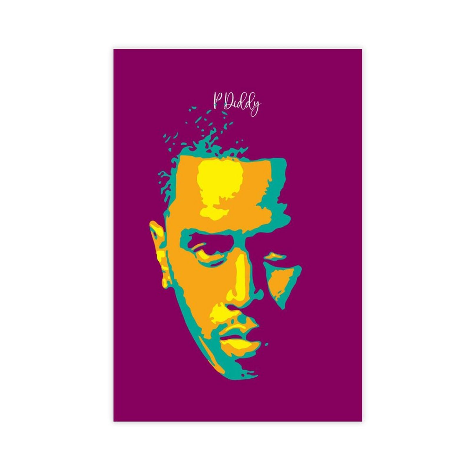 Hiphop Rapper Diddy Puff Daddy Art Prints Posters Aesthetic 3 Canvas Poster Bedroom Decor Sports Landscape Office Room Decor Gift Unframe-style Unframe-style12x18inch(30x45cm)