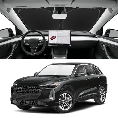 SLOGENTO Custom Fit Windshield Sun Shade for Audi Q5 2018-2026, Blocks UV & Heat, Front Window...