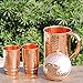 HealthGoodsIn - Pure Copper Hammered Water Jug with 2 Hammered Copper Tumblers | Copper Pitcher and Tumblers for Ayurveda Health Benefits