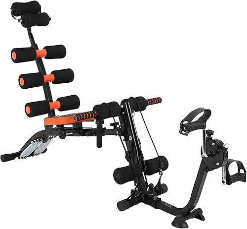 iMeshbean - Silla de ejercicio abdominal, Core & Abbs Rocket con mango de espuma ajustable a nivel de rodillos, máquina de entrenamiento y