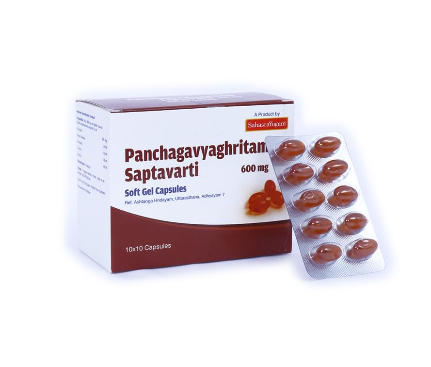 SAHASRAYOGAM PANCHGAVYAGHRITAM SAPTAVARTI 600MG SOFTGEL CAPSULES (B0CLDFZ6S5) Amazon Price History, Amazon Price Tracker