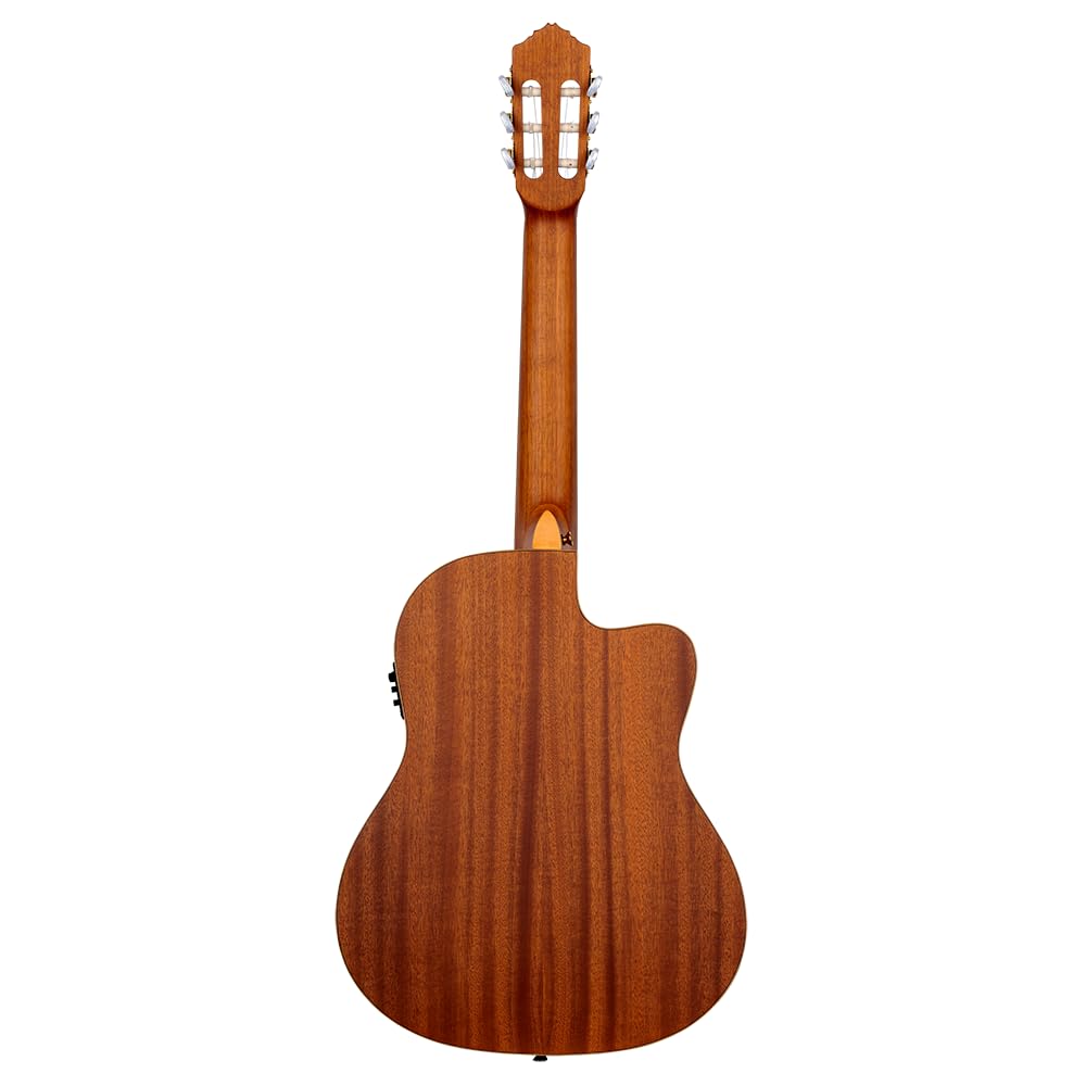Ortega RCE131L - Guitarra clásica, cedro y caoba, para zurdos, tamaño 4/4, color blanco