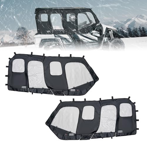 Soft Cab Upper Door Panels Set For Yamaha Wolverine X4/SE 2018-2020 Black