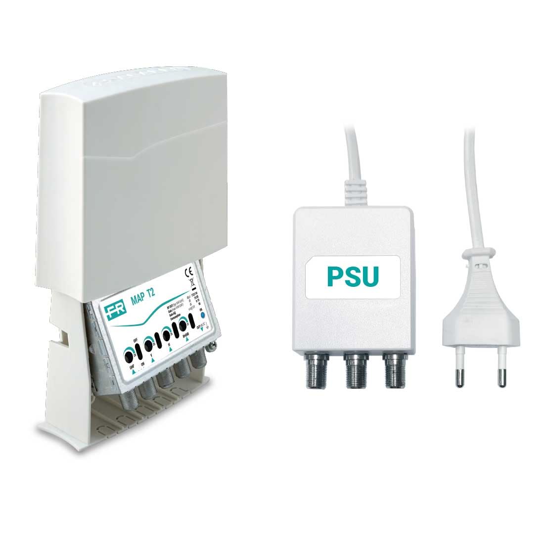 Fracarro Map4Rulte700+K | Kit Pre-Amplificatore Lte700 Regolabile 1 Ingresso Uhf, Cc + Alimentatio-image