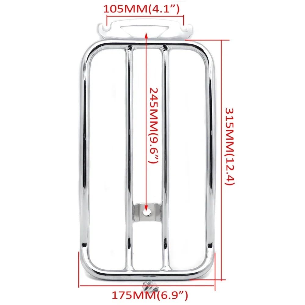 Portaequipajes Motocicleta Soporte Equipaje Asiento Individual 11" X 7" para 1997-2015 para Touring FLH/T Piezas De Motocicleta Estante