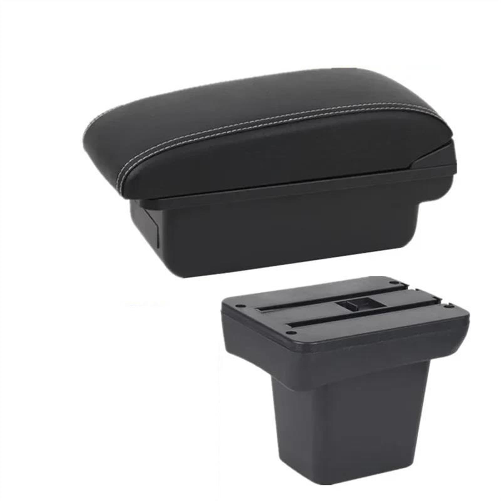 NOHEEU Car Accessories Armrest Box 2006-2012 Center Storage Dedicated Retrofit For Freelander 2(A1 white line)