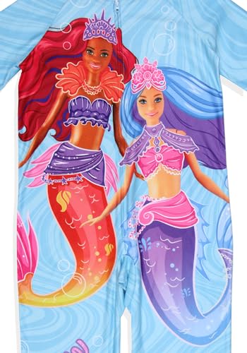 INTIMO Barbie Girls' Mermaid Brooklyn and Malibu Footless Sleeper Pajama For Kids3