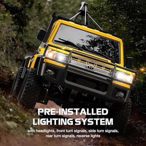 Image of ARRIS MN82T 1 /12 RC Rock Crawler Climbing Truck with Crane Hook, Toyota LC794WD Off Road RC Car with LED Lights, 2.4GHz Full Proportional Control RTF Toy Vehicle Gifts