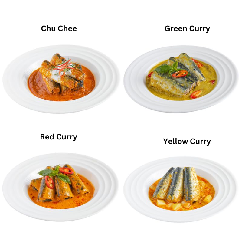 Sunlee Sardine in Thai Curry 5.5 Oz Pack of 8 (Choose your Flavors)