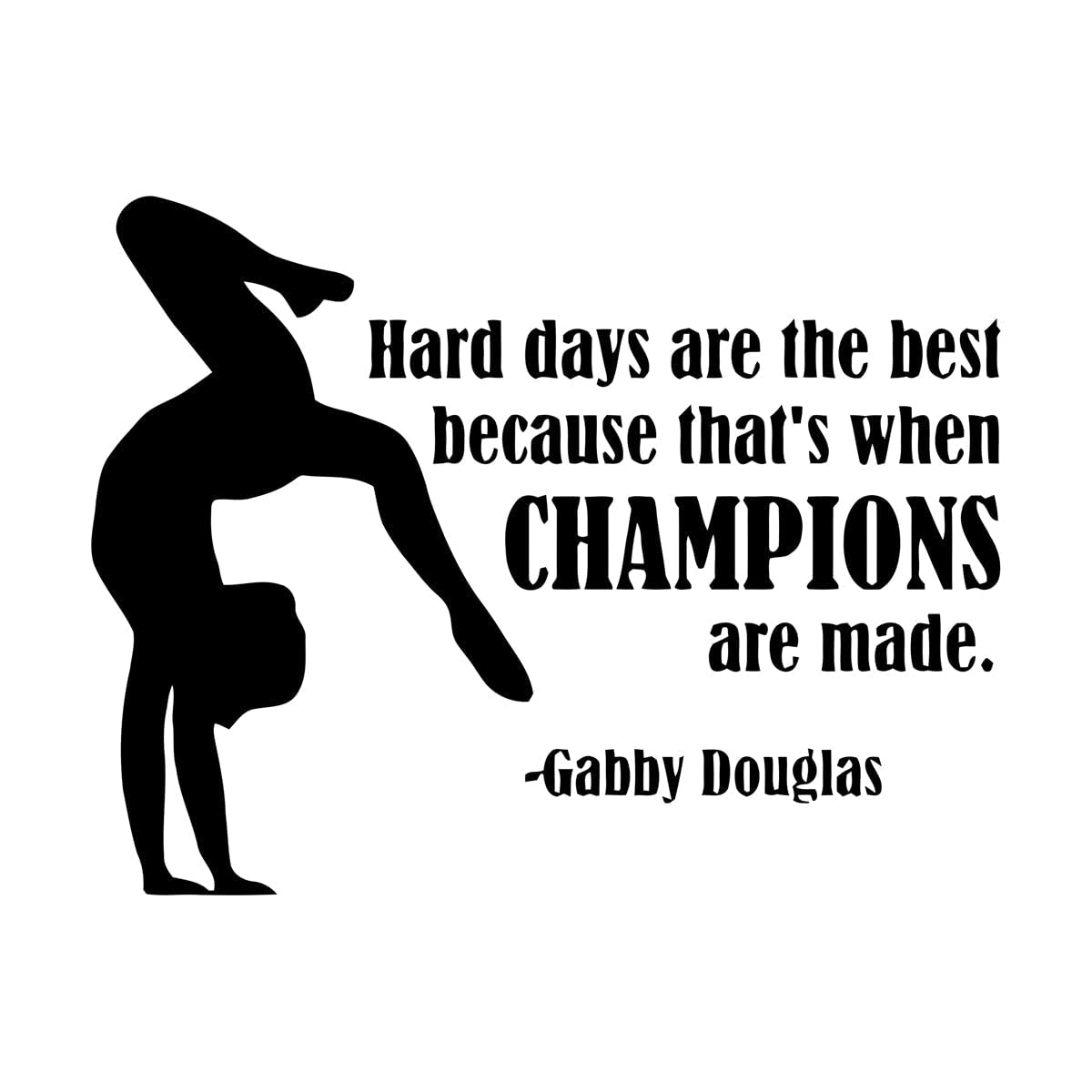 Lzhouting Wall Stickers 2354 Hard Days Are The Best Quote Wall Decal Nast Poster Sign Sport Vinyl Sticker Playroom Decor Bedroom Wall Mural Small - 30X39cm