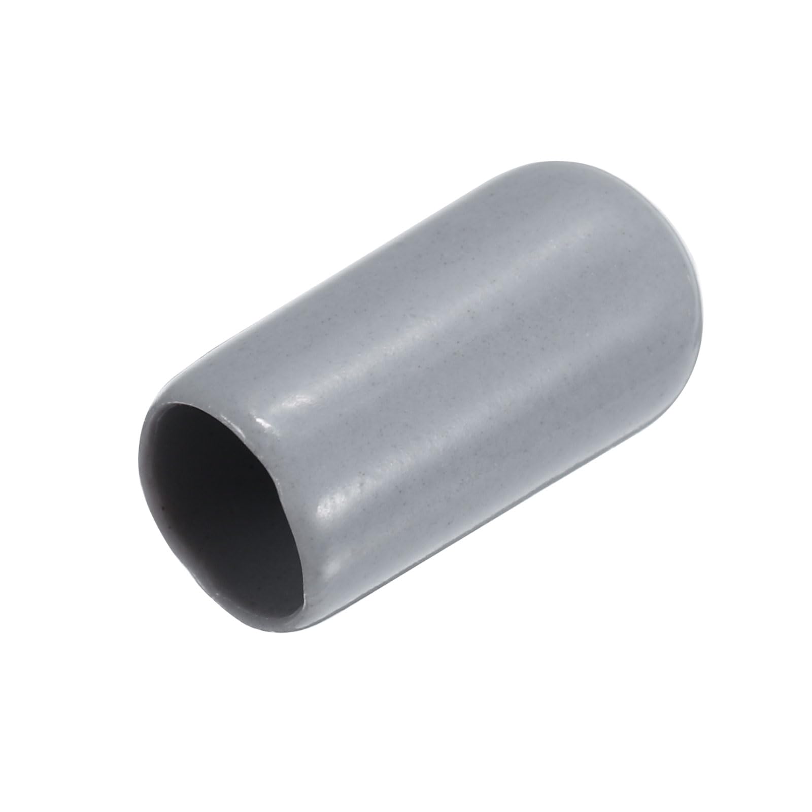 uxcell 20pcs Rubber End Caps 7mm ID Vinyl PVC Round Tube Bolt Cap Cover Screw Thread Protectors Grey