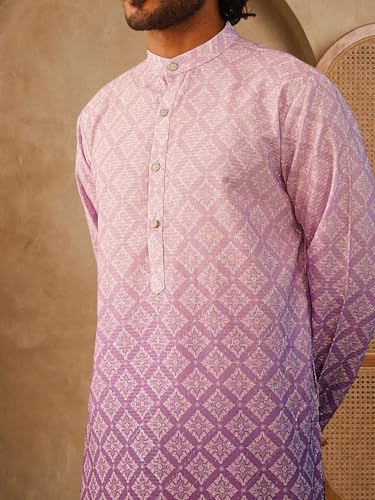 Image of Jompers Men's Ombre Pure Cotton Straight Kurta