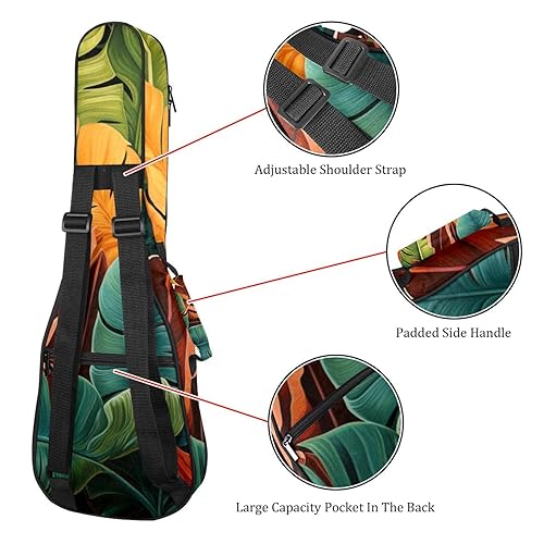 Waterproof Oxford Cloth Ukulele Bag Fairy with Bird and Flower Durable & Stylish Ukulele Case with Storage Tropical Leaves Colorful - Les Beatles, Paul McCartney, John Lennon, RIngo Starr, George Harrison Waterproof Oxford Cloth Ukulele Bag Fairy with Bird and Flower Durable & Stylish Ukulele Case with Storage Tropical Leaves Colorful – Image 4