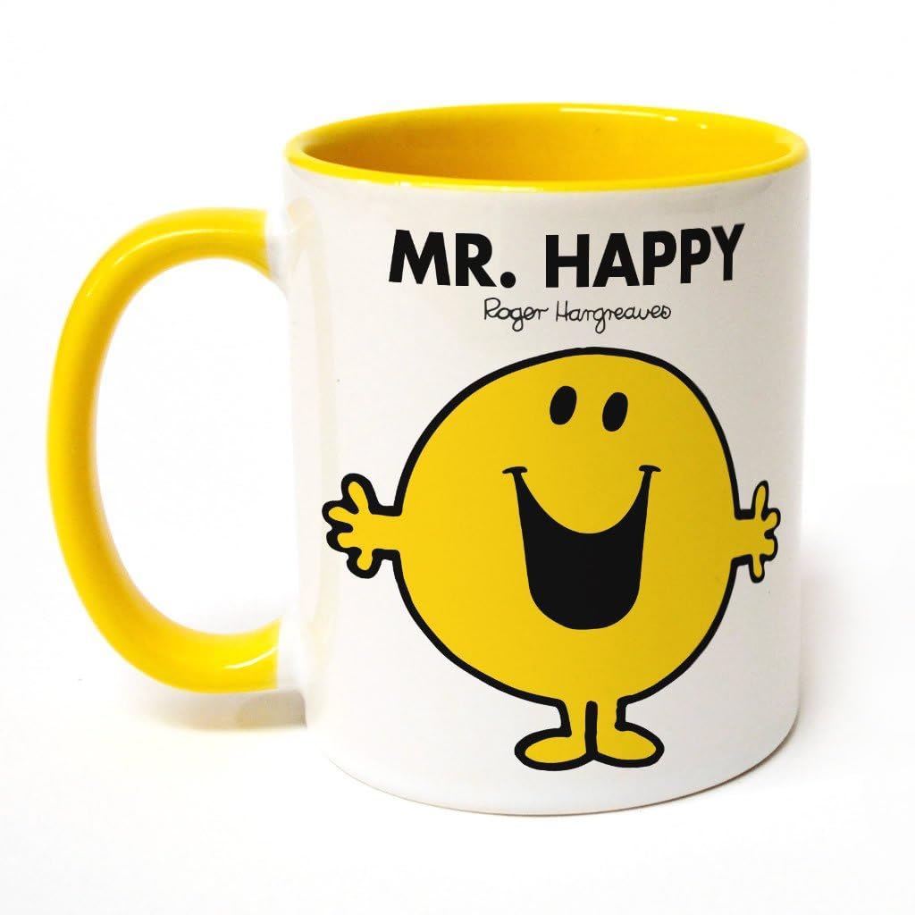Mr. Men Mr. Happy Large Porcelain Colour Handle Mug Little Miss