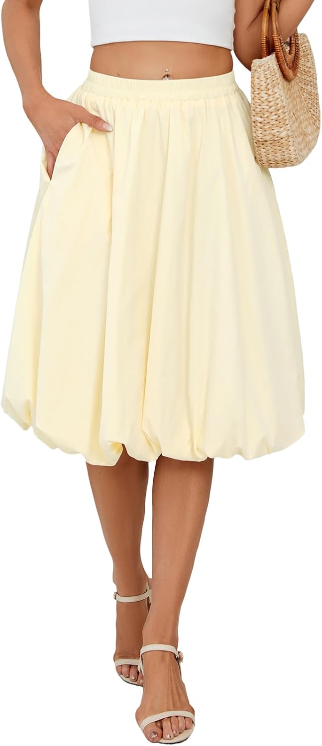 Knee-length, bubble-style skirt by Lyrur.