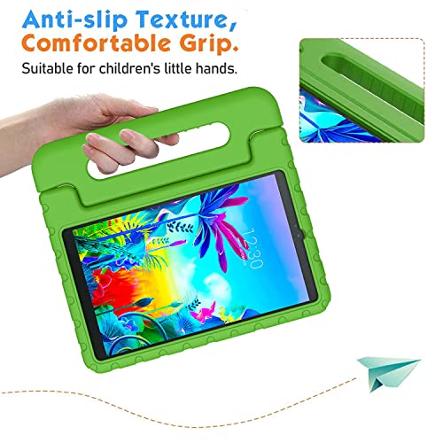 Ccambro Kids Case For Lg G Pad 5 10.1 Fhd 2019 (Model: Lmt600), Light-Weight Eva Soft Foam Durable Rugged Shockproof Kidsproof Child Cover Foldable Handle To Kickstand, Green #TOP4