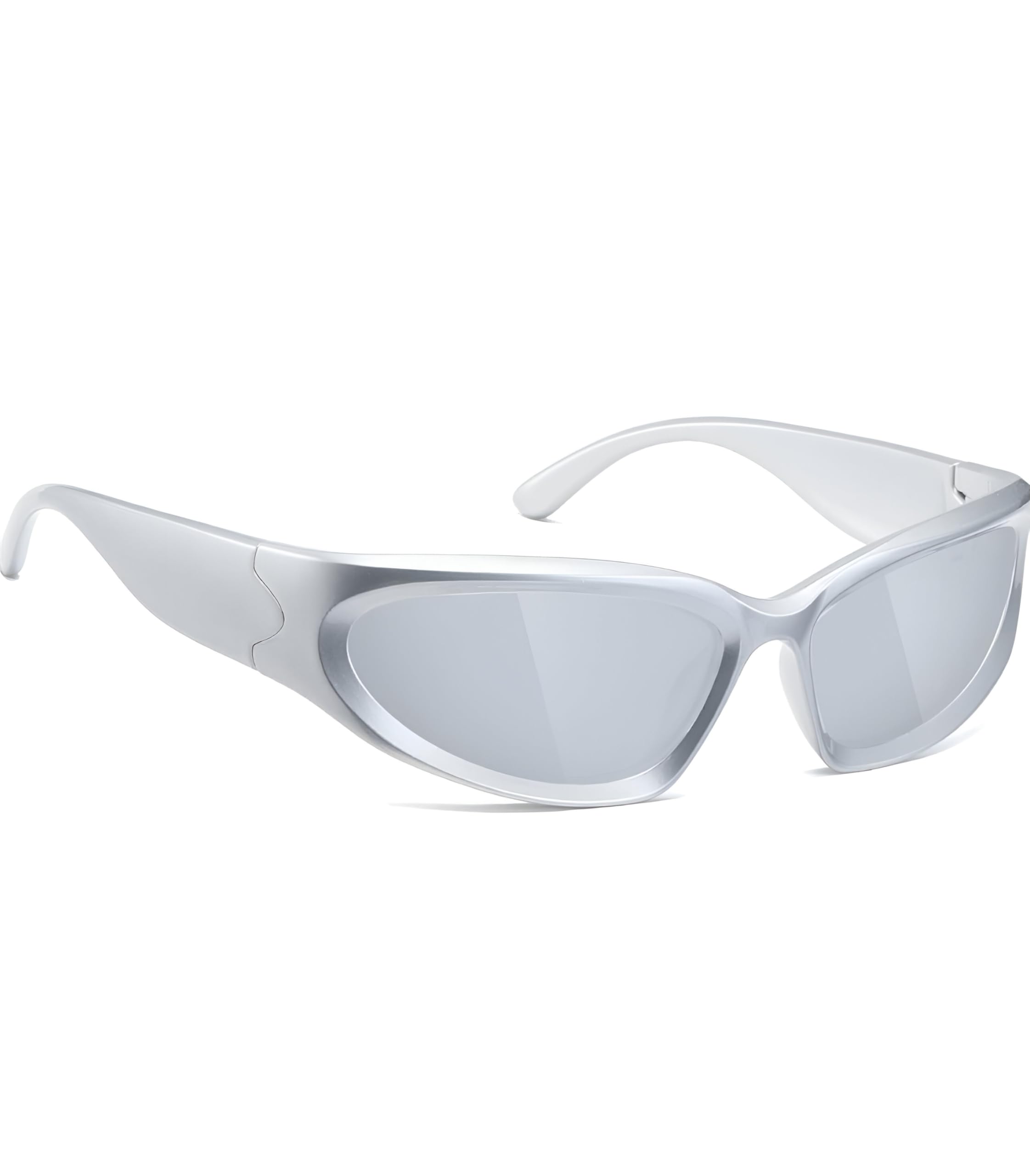 IFLASH Wrap Around Fashion Sunglasses for Men Women Trendy Swift Oval Dark Futuristic Sunglasses Shades Glasses Eyeglasses