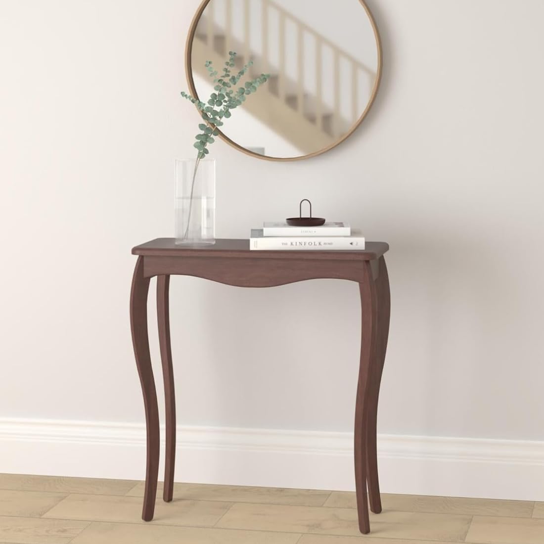 Wooden Console Table, Console, Stable Side Table, Hallway Table, Lounge Foyer for Entrance, Bedroom, Living Room - Mahogany-picture-23