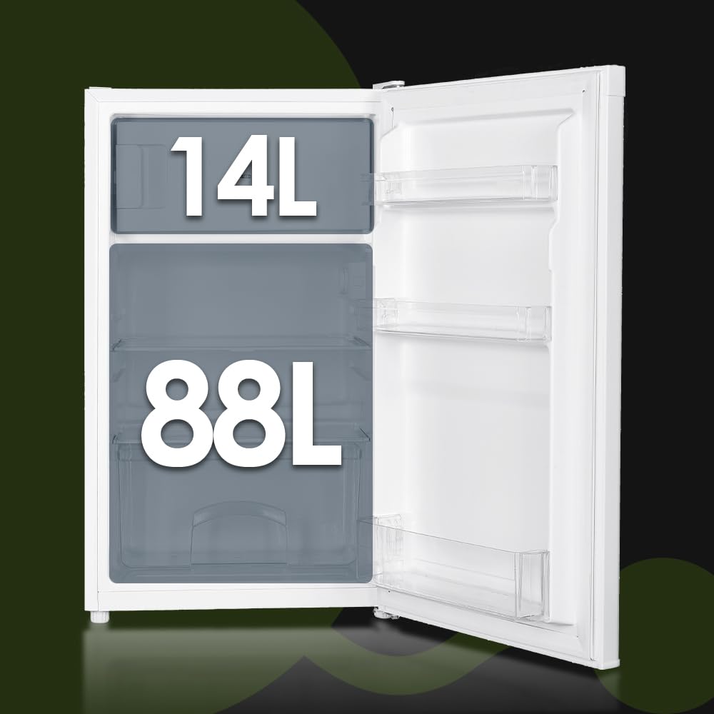 Aspes Refrigerador Blanco, 1 Puerta. AR84502EC, Capacidad 102 Litros, Cíclica, Bajo Nivel Sonoro, Puerta Reversible, Apertura Tipo Uñero, Clasificación Energética E