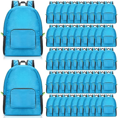 Image of Eccliy 50 Pack Backpacks in Bulk 17 Inches Wholesale Back Pack Basic Backpack for adult Lightweight Outdoor Travel Bookbags(Blue)