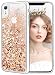 Produktbild WLOOO iPhone XR Hülle Glitzer, Handyhülle iPhone XR Glitzer, Handyhülle iPhone XR, Flüssig Treibsand Glitter Gradient Quicksand Weich TPU Bumper Silikon Schutzhülle Case (Gold-Silber)