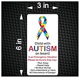 Child with AUTISM on Board - Emergency Awareness Car Vinyl Bumper Sticker Decal