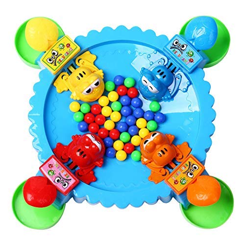 FUN-FUN-Hungry-Frog-Eating-Beans-Games-Family-Party-Parent-Child-Interactive-Game-Toy-of-Quick-4-Player-Classic-Board-Fun-Includes-All-Pieces-Needed-to-Play-Random-Color-Frog-Toy-for-Kids-3-Years