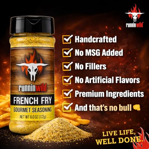 Image of French Fry Seasoning - Packed with Flavor | No Artificial Flavors or MSG added | Runnin' Wild Foods, 6.0 oz