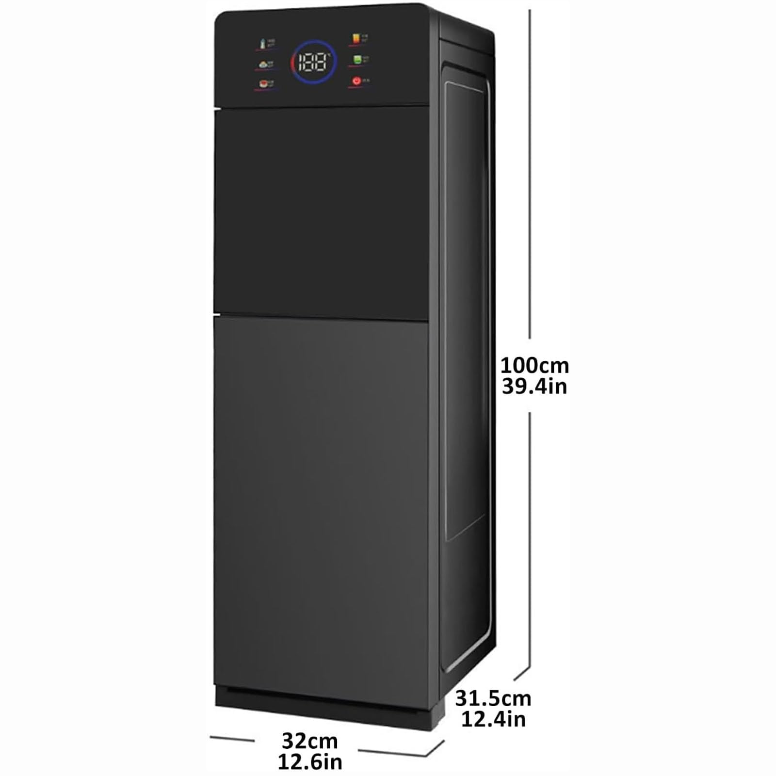 Fuente De Agua De Pie Negro,dispensador De Agua Fría Y Caliente
