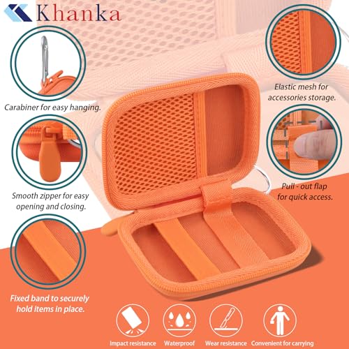 Image of khanka for Anker Nano Magsafe Power Bank Ultra-Slim 5,000Mah & Maggo Power Bank 10K Case,Compatible with Anker A1667 /A1665 /A1664 Slim Magnetic Charger, Protective Carrying Case Only (Orange)