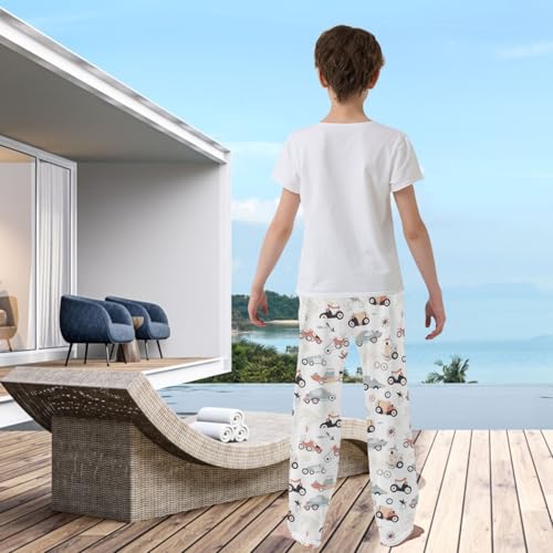 visesunny Boys' Pants Car Jogger Pants Elastic Waist Long Bottoms Trousers with Pockets3