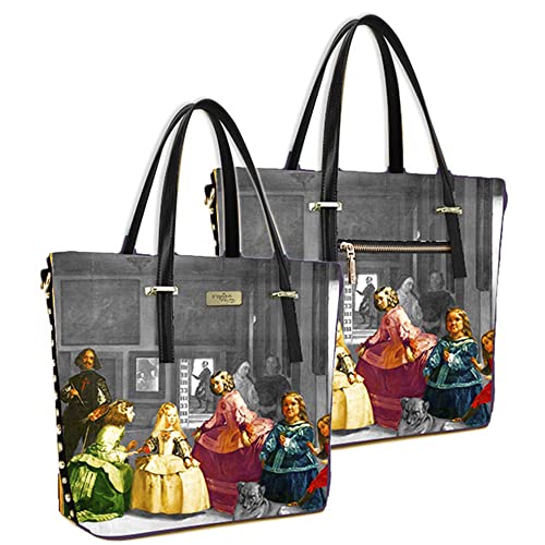 Pepita Pérez Bolso Cuadro Meninas Mujer, Negro