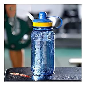 Waterfles Sportfles Gefilterde Waterfles Plastic Grote Waterfles voor Camping Wandelen Travel Sport Buitenshuis Fles (Capaciteit: 1400ml, Kleur: Zwart)