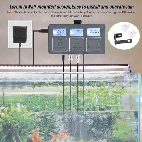 8 in 1 PH EC SALT ORP TDS CF TEMP Tester Online della qualità 'acqua per Acquari, Coltura, Laboratori, Spa, Piscine, con Monitoraggio Remoto e Ricezione Dati in Tempo Reale per