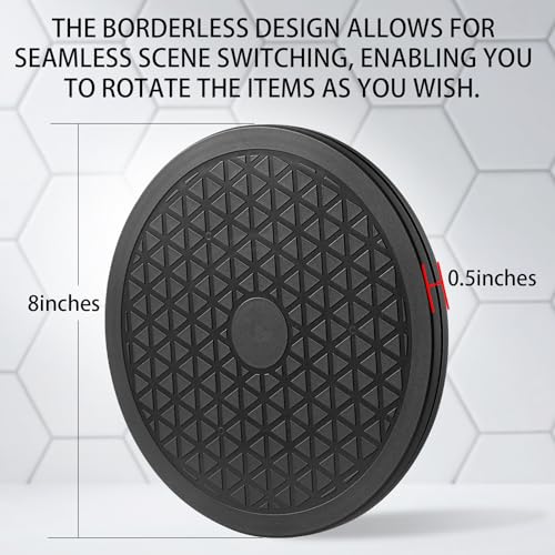 Image of 8 Inch Heavy Duty Rotating Swivel Stand - Lazy Susan with Steel Ball Bearings for Model Base /Rotating Plants /Crafts Stand Monitor /TV /Monitors /Potted Plants (360˚ Rotation)
