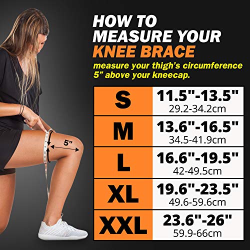 Image of POWERLIX Knee Compression Support Sleeve - Best Knee Brace for Men & Women | Best Knee Brace for Men & Women, support for Running, Basketball, Weightlifting, Gym, Workout, Sports