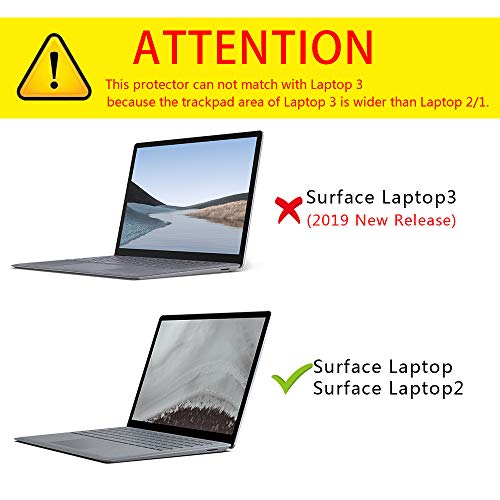 xisiciao Full Size Keyboard Palm Rest Protector for Microsoft Surface Laptop/Laptop 2 Palm Pads/Wrist Rest, for Stained Keyboard, Renovation Cover Decal 13.5 Inch (Opaque Grey) - Thumbnail 4