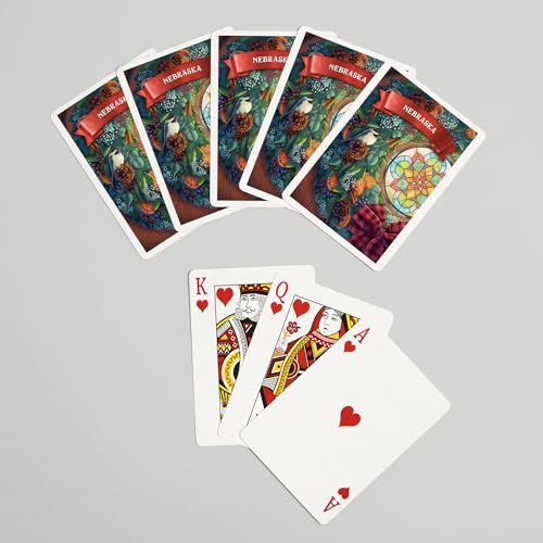 Lantern Press Nebraska, Baraja de 52 cartas tamaño póker miniatura 7