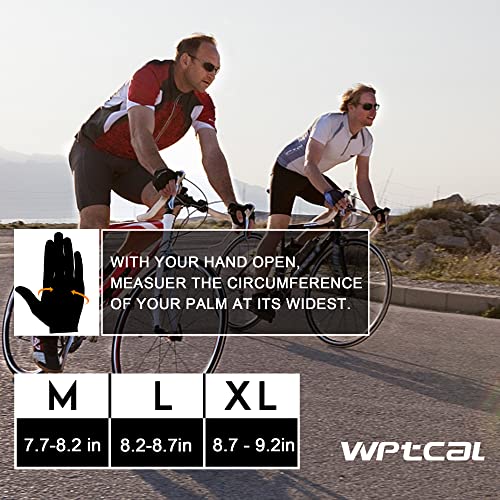 Wptcal Cycling Gloves Bicycle Gloves Mountain Bike Gloves Biking Gloves For Men/Women, Touchscreen Anti-Slip Shock-Absorbing Pad Full-Finger Gloves For Riding Hiking Driving Training Outdoor #TOP5