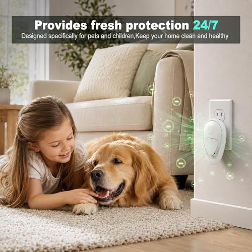 Image of Jandcase Plug In Air Ionizers Negative Ion Technology Plug-In Air Purifier | Small Air Ionizers for Home Bedroom, Portable Quiet Odor Reducer for Pets, Smoke, Dust, Air Cleaner White